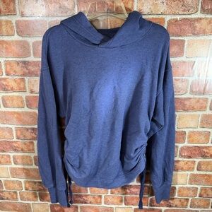 aerie navy Hoodie with Drawstring Sides sz S